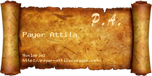 Payer Attila névjegykártya